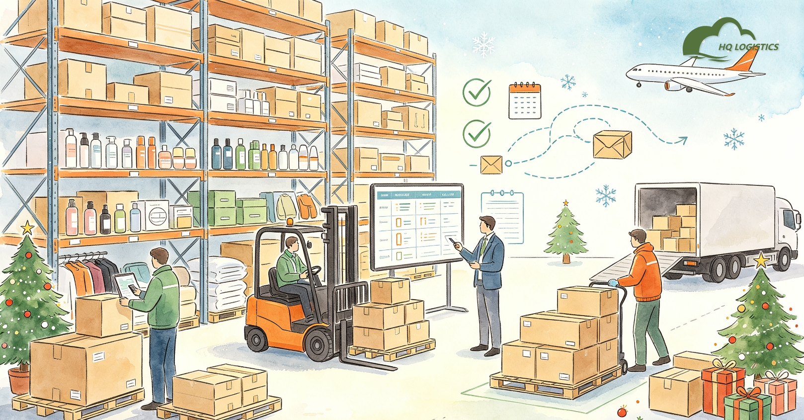 Secure Inventory Before Peak Season.jpg Christmas fulfillment, Christmas shipping for Shopify sellers, holiday fulfillment, peak season shipping costs, Shopify Christmas logistics, Black Friday fulfillment, Q4 supply chain, ecommerce holiday shipping, 3PL fulfillment, HQ LOGISTICS