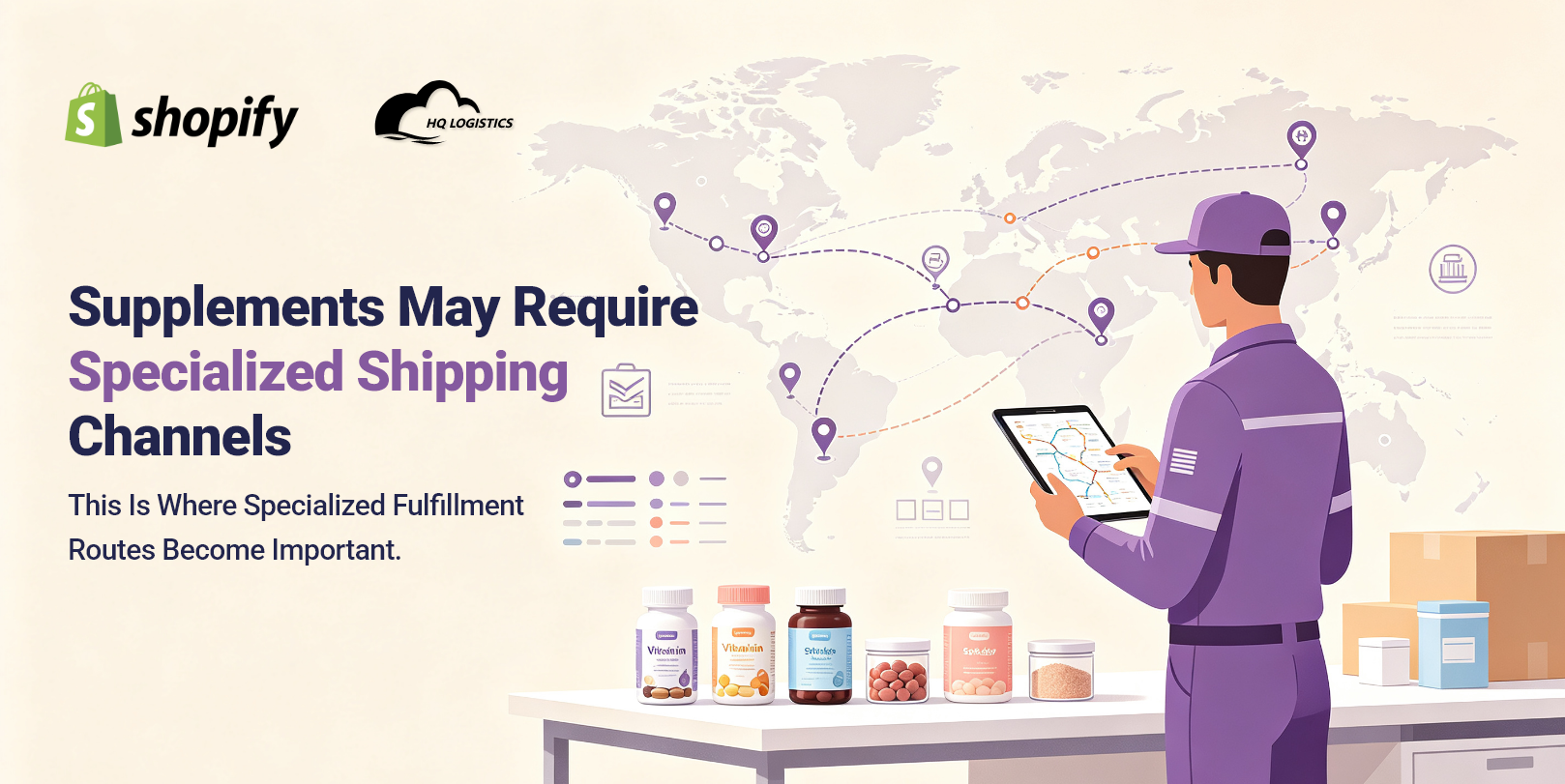supplement fulfillment / supplement shipping / Shopify supplement fulfillment / specialized fulfillment routes / supplement logistics / supplement shipping from China / sensitive goods fulfillment / ecommerce supplement shipping / Shopify logistics / supplement customs / international supplement fulfillment / supplement supply chain / China fulfillment / Shopify fulfillment partner
