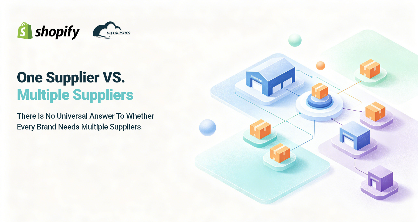 One Supplier vs. Multiple Suppliers.png rethink your supplier, ecommerce supplier, Shopify supplier, supplier for growing brands, change ecommerce supplier, switch supplier, dropshipping supplier, fulfillment supplier, reliable ecommerce supplier, multiple suppliers ecommerce, supplier management, Shopify fulfillment, ecommerce fulfillment, supplier problems, scaling ecommerce business, Q4 supplier, overseas warehouse, China sourcing, custom packaging, More orders but more supplier problems? Learn 7 signs your ecommerce brand has outgrown its current supplier and how to build a more reliable sourcing, fulfillment, and shipping strategy.